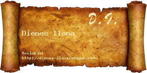 Dienes Ilona névjegykártya